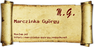 Marczinka György névjegykártya