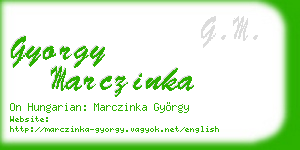 gyorgy marczinka business card